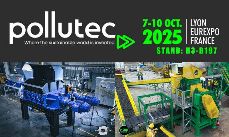 CM Shredders and Shred-Tech® to showcase complete recycling solutions at Pollutec 2025
