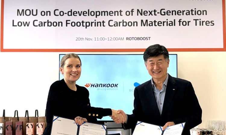 Hankook signs MOU with Rotoboost to develop low-carbon carbon materials for tire applications