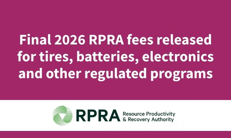 Ontario’s RPRA releases final 2026 fees across producer responsibility categories
