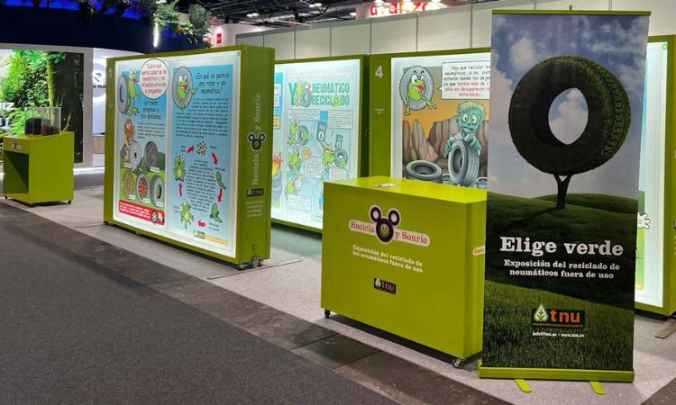 TNU brought “Recycle and Smile” to Motortec Elche: Promoting tyre recycling and sustainability