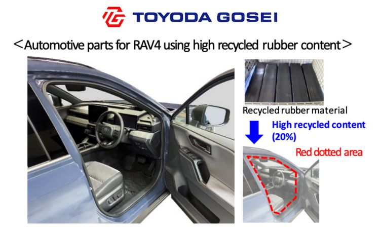 Toyoda Gosei launches automotive parts with high recycled rubber content