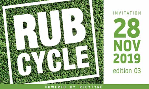 Robert Weibold speaking at Rubcycle conference in Belgium on November 28, 2019